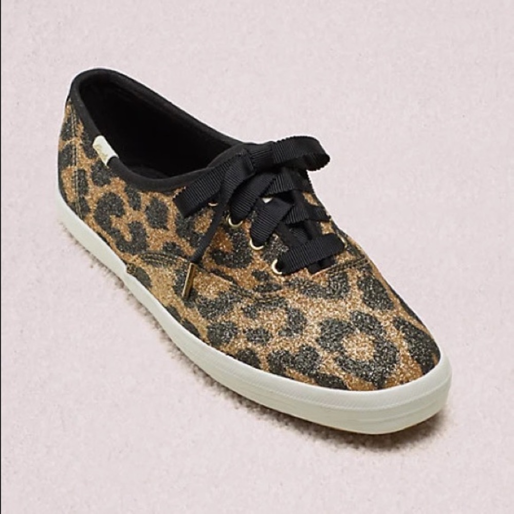 Kate spade Leopard print Keds. Sparkly